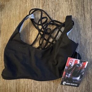 Born Primitive Black Lace-Up Sports Bra